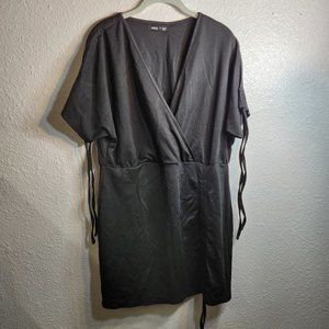 BloomChic Womens Black Uplifted Dress 2X Draw Strings